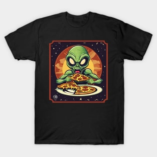 Alien eat pizza T-Shirt